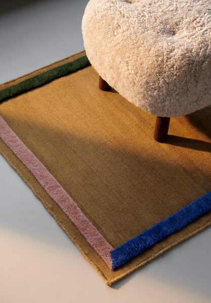 Tapis en laine, Tapis en laine Framed AP13, 90 x 140 cm, sisal, Marron