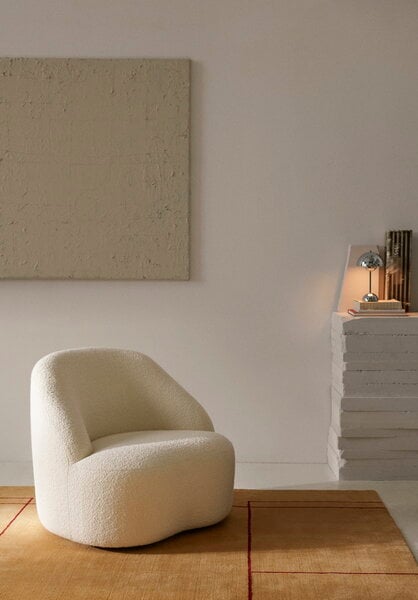 Armchairs & lounge chairs, Margas LC2 lounge chair, swivel, black - Karakorum 001, White