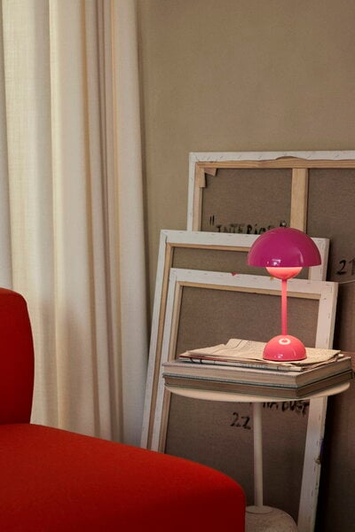 Belysning, Flowerpot VP9 bärbar bordslampa, klarrosa, Rosa