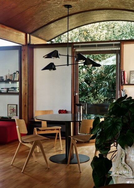 Dining tables, In Between SK12 table, black - green marble, Black