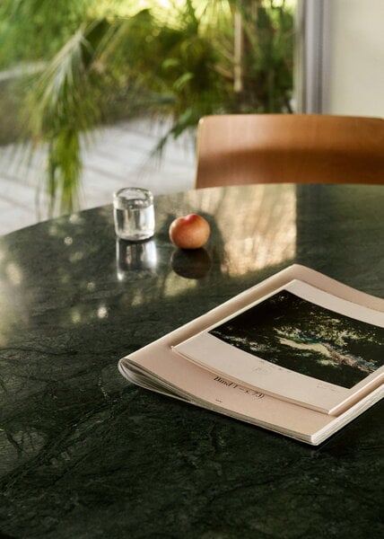 Dining tables, In Between SK12 table, bronze - green marble, Brown