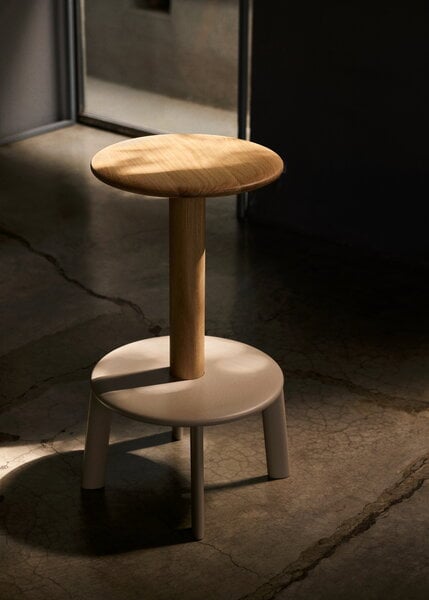 Bar stools & chairs, Massif AV40 bar stool, oak - grey beige, Beige