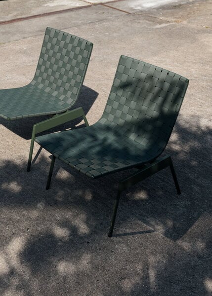 Patio chairs, Ville AV44 outdoor lounge chair, bronze green, Green