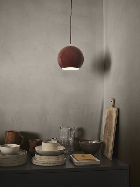 Pendant lamps, Topan VP6 pendant light, red brown, Red