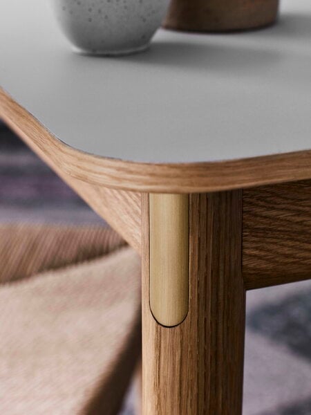 Ruokapöydät, Patch HW1 pöytä, 180 cm, valkoöljytty tammi - beige laminaatti, Beige