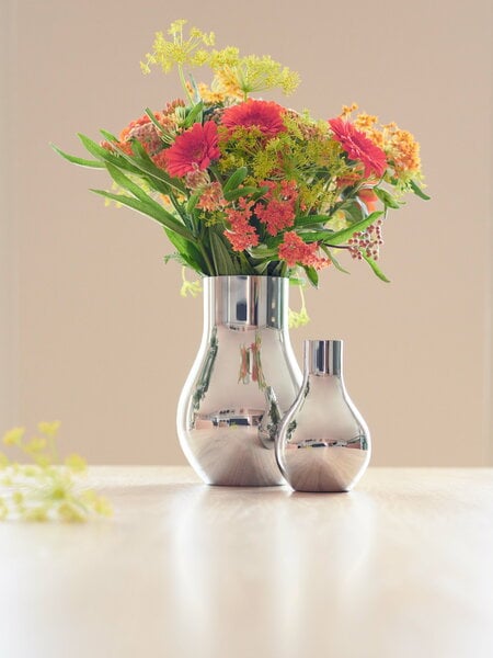 Vases, Cafu vase, medium, steel, Silver