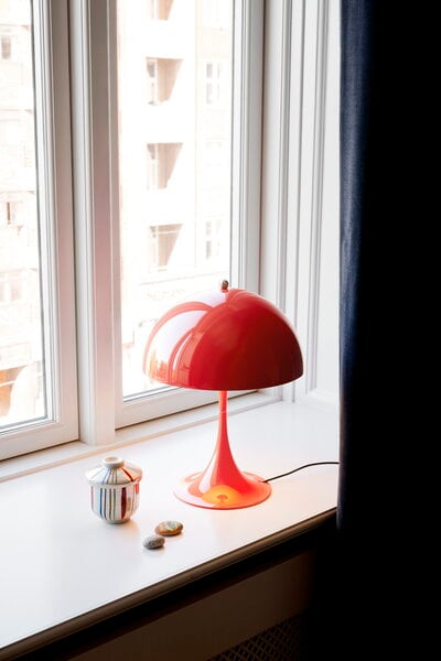 Lighting, Panthella 250 table lamp, coral, Red