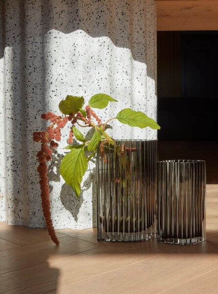 Vases, Vase Folium, modèle L, noir, Noir