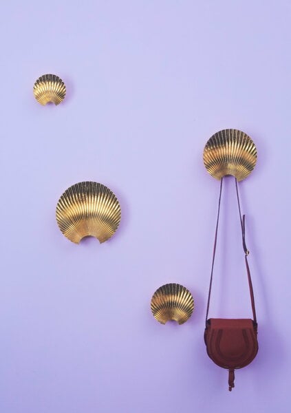 Wall hooks, Concha wall hook S, gold, Gold