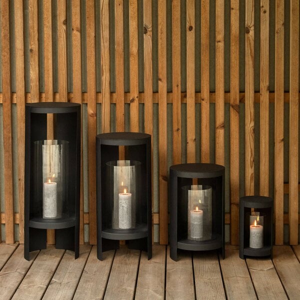 Lanterns & fire pits, Ora lantern, 26,4 x 73,4 cm, black, Black