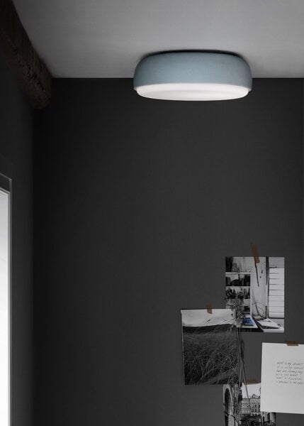 Flush ceiling lights, Over Me wall/ceiling lamp, 40 cm, white, White