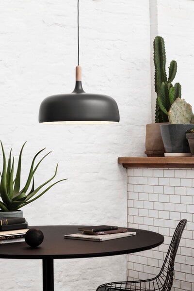 Pendant lamps, Acorn pendant, black matt, Black