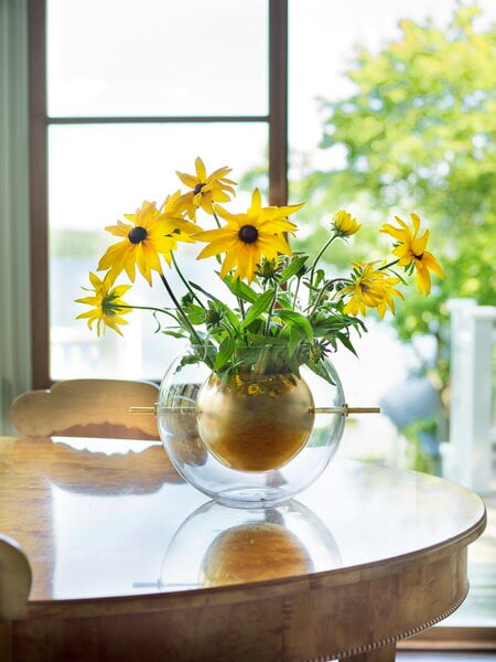 Vases, Alba vase, round, Gold