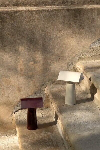 Lampade portatili, Lampada da tavolo ricaricabile Caret MF1, silk grey, Grigio