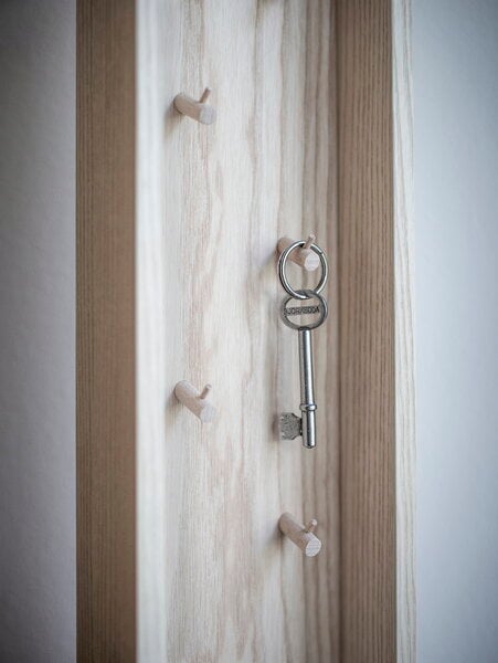 Wall coat racks, Around key cabinet, L - for 15 keys, Natural
