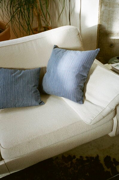 Tyynynpäälliset, Rivi tyynynpäällinen, 50 x 50 cm, sininen - valkoinen, Sininen