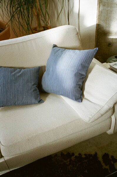 Housses de coussin, Housse de coussin Rivi, 50 x 50 cm, bleu - blanc, Bleu