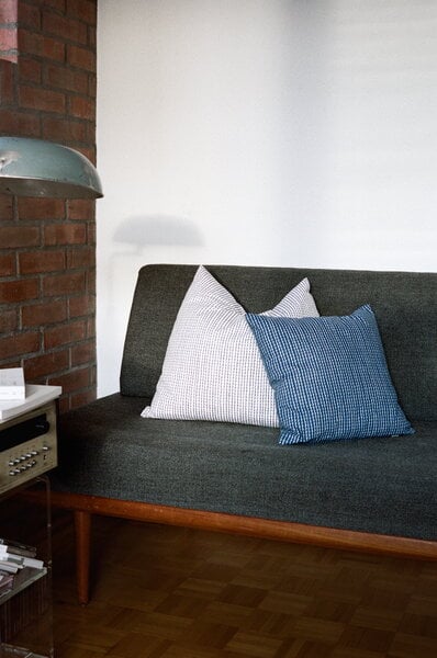 Cushion covers, Rivi cushion cover, 50 x 50 cm, white - blue, Light blue