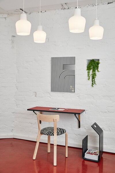 Office desks & dividers, Kaari wall console REB 006, black - oak, Black