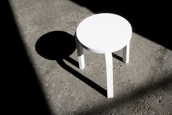 Artek Aalto stool 60, lacquered white | Finnish Design Shop