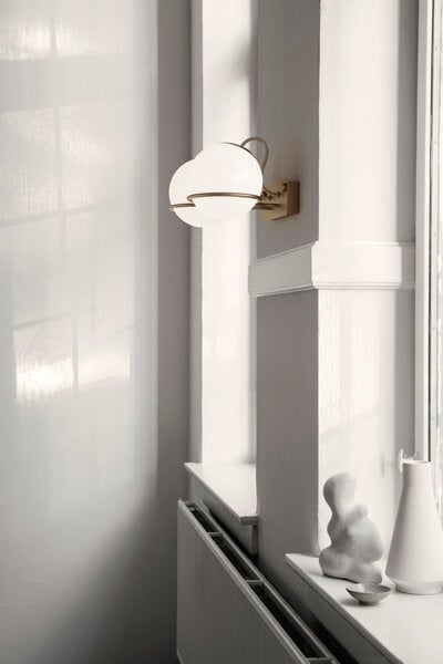 Lampade da parete, Lampada da parete Model 237/2, 14 cm, champagne, Bianco