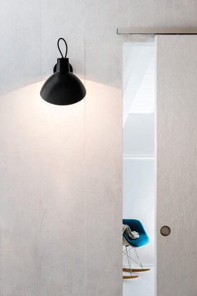 Wall lamps, VV Cinquanta wall lamp with switch, black, Black