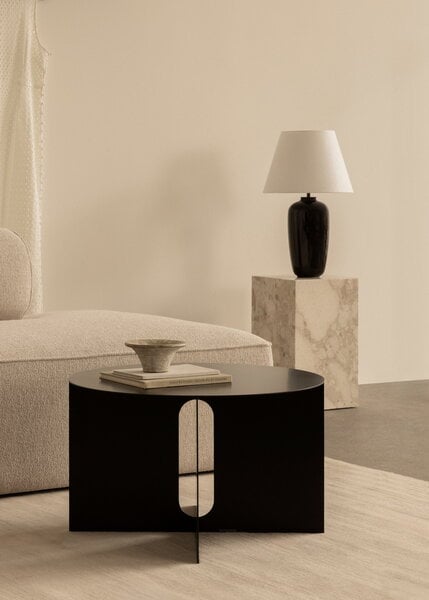 Tavoli da appoggio, Tavolo Plinth, alto, marmo Kunis Breccia, Beige