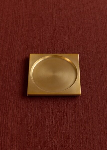 Platters & bowls, Divot tray, brass, Gold