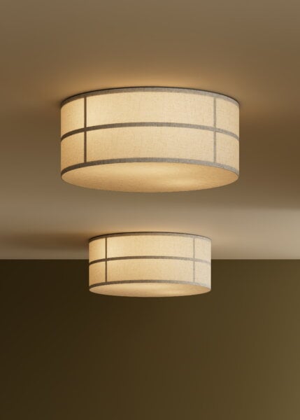 Ceiling lamps, Hashira ceiling lamp, raw linen, Natural