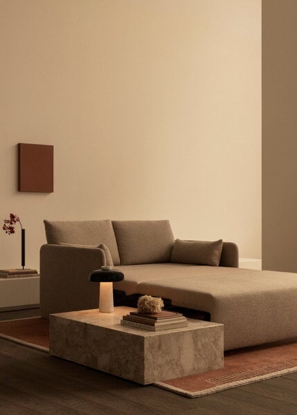 Couchtische, Plinth Tisch, tief, Kunis-Breccia-Marmor, Beige