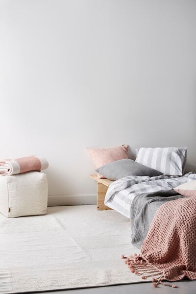 Blankets, Ala throw, 130 x 180 cm, rose - natural, White