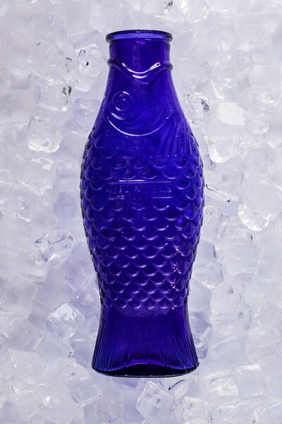 Caraffe, Bottiglia Fish & Fish, blu cobalto, Blu