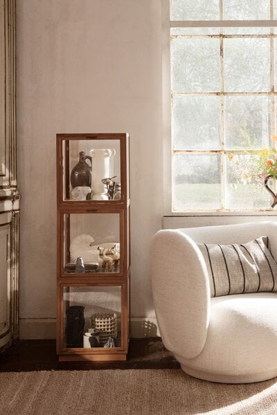 Bookcases, Miru glass montre, dark stained oak, Brown