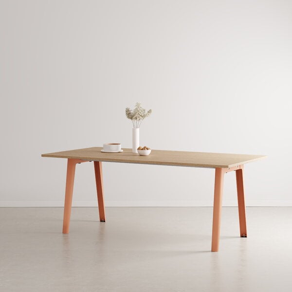 Ruokapöydät, New Modern pöytä 190 x 95 cm, tammi - vaaleanpunainen, Luonnonvärinen