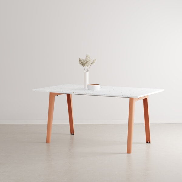 Ruokapöydät, New Modern pöytä 160 x 95 cm, kierrätysmuovi - vaaleanpunainen, Luonnonvärinen