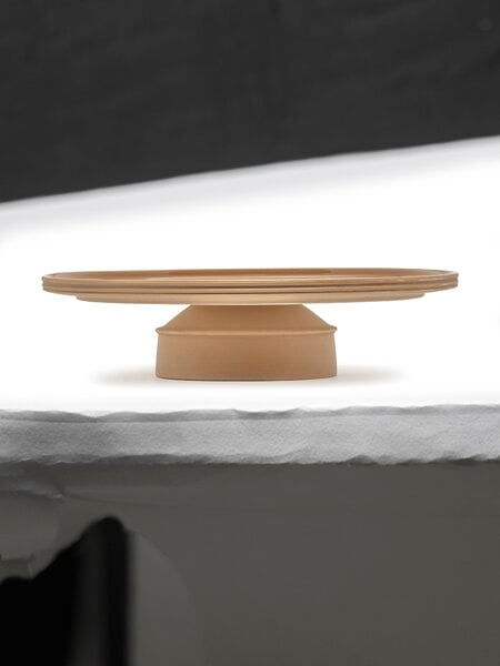 Serveware, Dune cake stand, 33 cm, clay, Brown