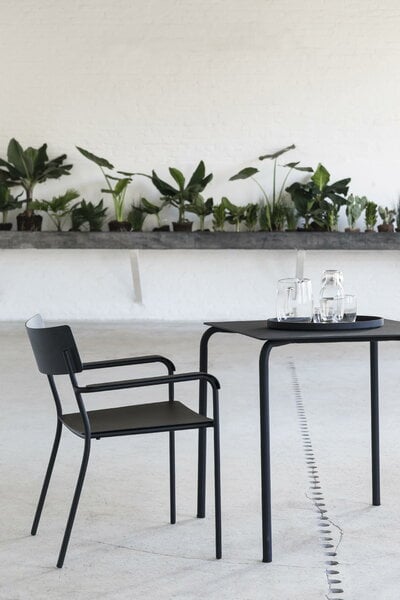 Patio tables, August table, black, Black