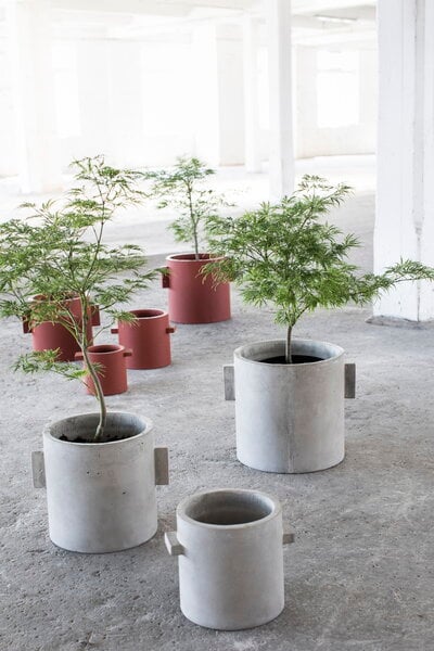 Planters & plant pots, Concrete plant pot 20 cm, grey, Gray