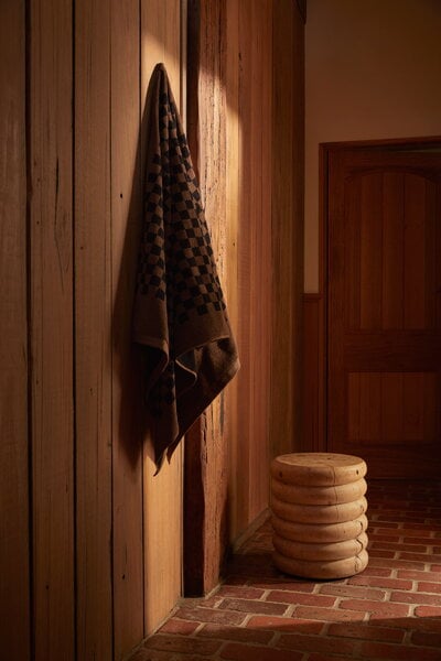 Bath towels, Beach towel Roman, 90 x 170 cm, tabac - noir, Black