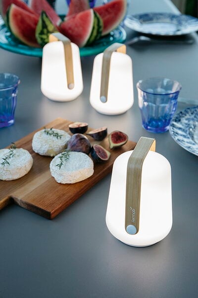 Utomhuslampor, Balad lampa 12 cm, 3-pack, bambu, Naturfärgad