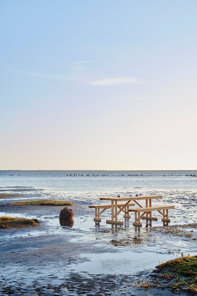 Tables de jardin, Table BM1771, teck, Naturel