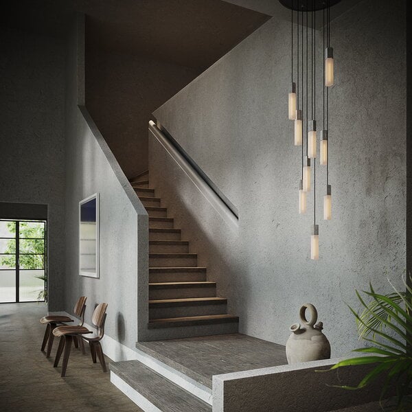 Pendant lamps, Basalt Nine pendant, stainless steel, Silver