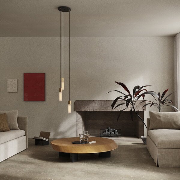 Pendant lamps, Basalt Triple pendant, brass, Gold