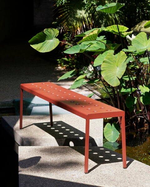 Outdoor benches, Balcony bench, 119,5 cm, iron red, Red