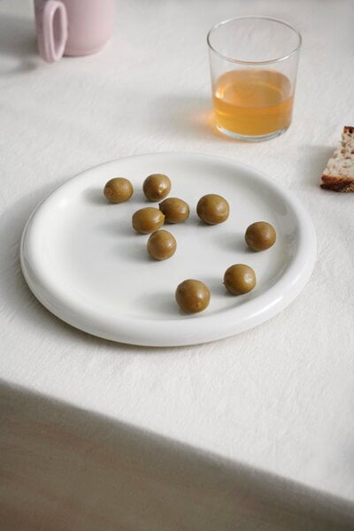 Plates, Barro plate, set of 2, 24 cm, off-white, White