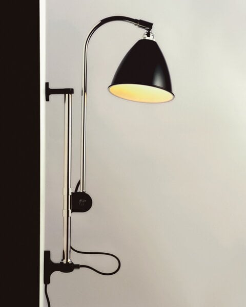 Lampade da parete, Lampada da parete Bestlite BL5, 16 cm, cromo - nero semi opaco, Nero