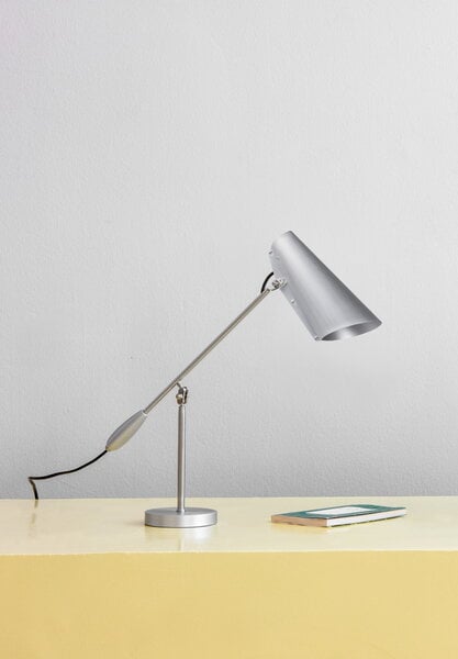 Bordslampor, Birdy bordslampa, 70-årsjubileum, aluminium, Silver