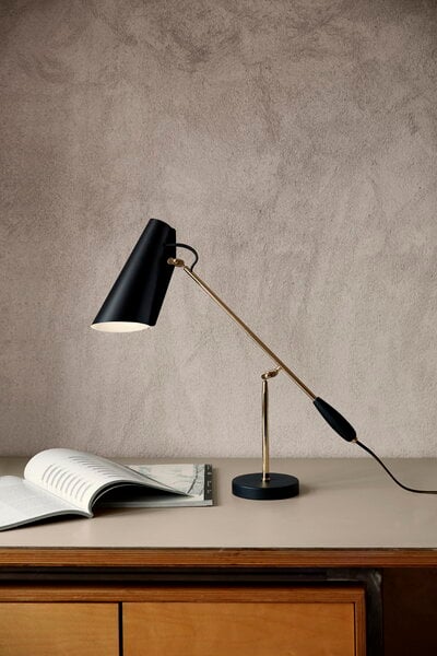 Table lamps, Birdy table lamp, black - brass, Black