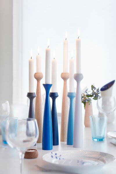 Candleholders, Lily candleholder, sky blue, Light blue