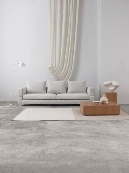 Wool rugs, Split rug, linen - white, White